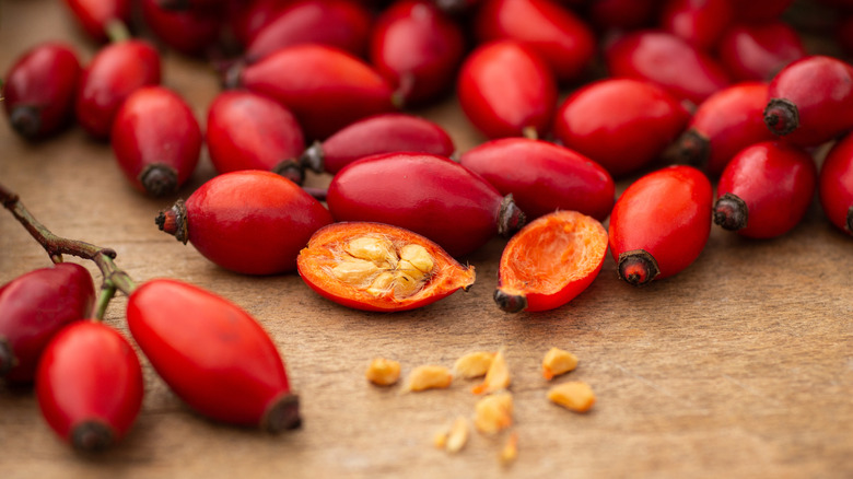 rose hips and seeds