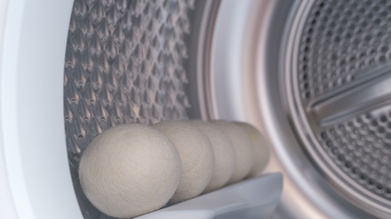 wool balls in dryer