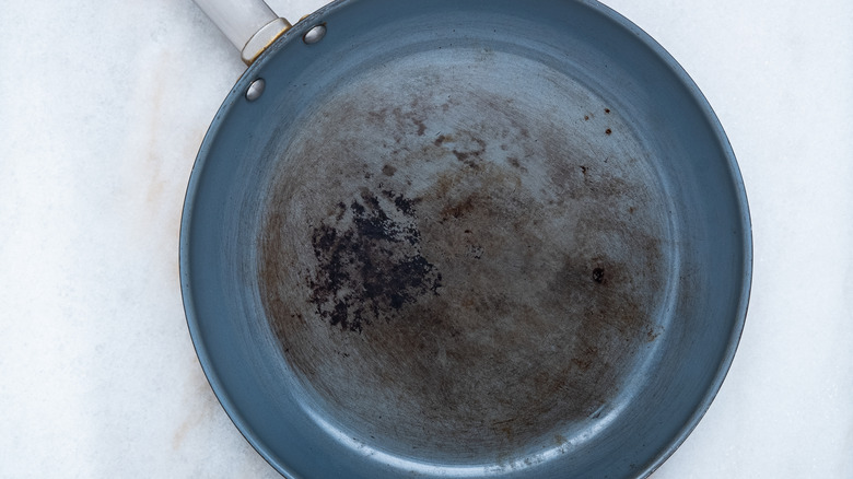 damaged nonstick pan