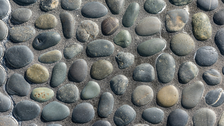 pebble floor texture closeup