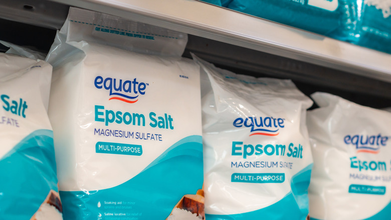 Epsom salt on grocery shelves