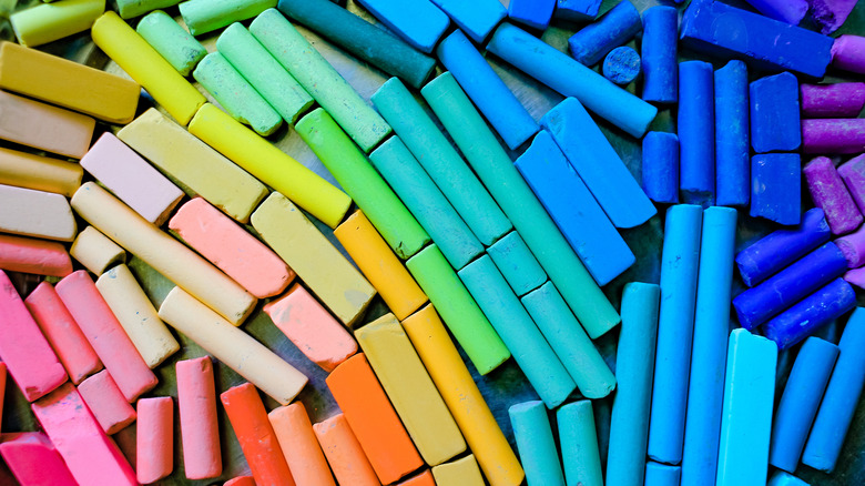 colorful sidewalk chalk