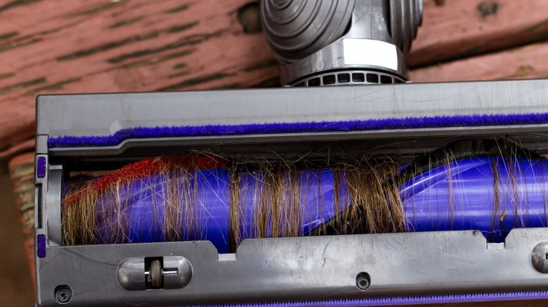 Hair stuck in the vacuum 