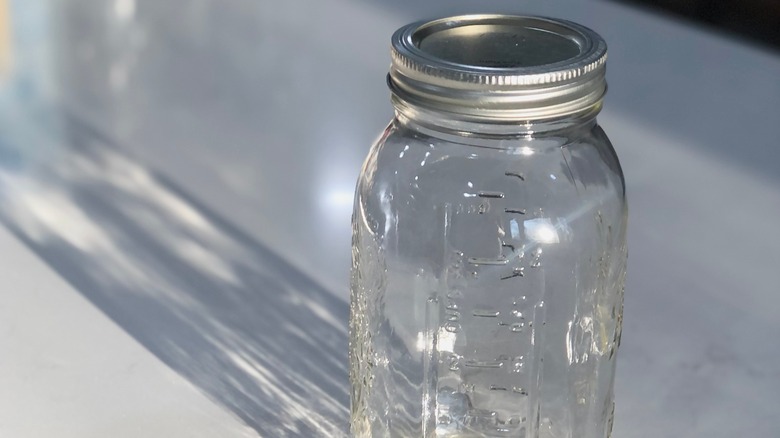 empty mason jar