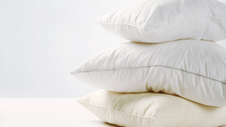 pile of white pillows