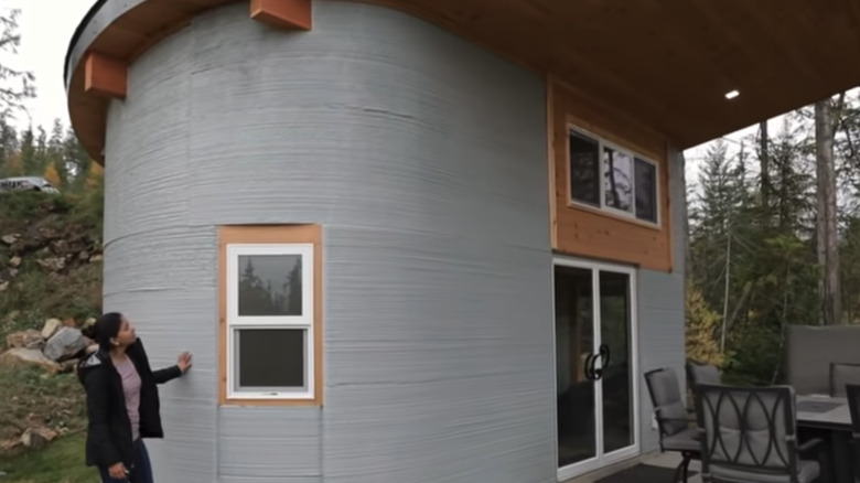 Belinda Carr at the 3D-printed Fibonacci House