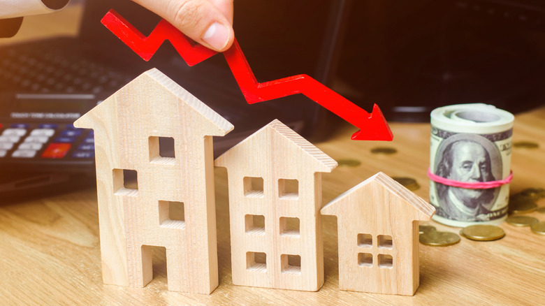 Housing values falling