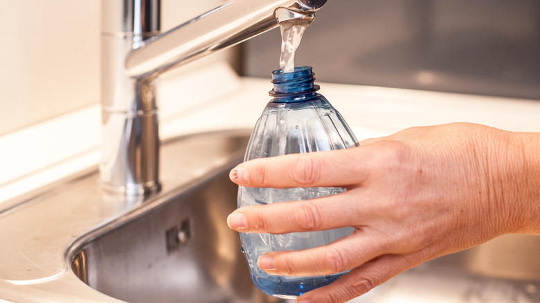 Filling up spray bottle 