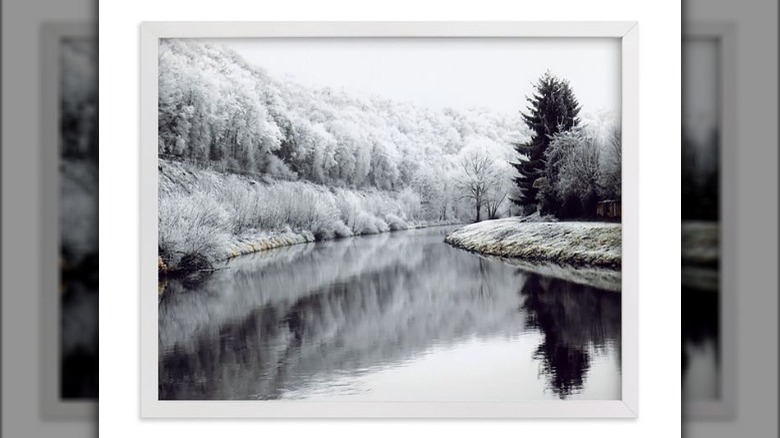 art of a wintery river