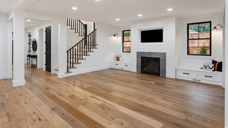 hardwood floors living room