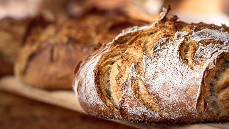 close up of homemade bread