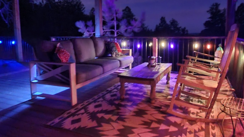 outdoor living room are illuminated with XMCOSY lights