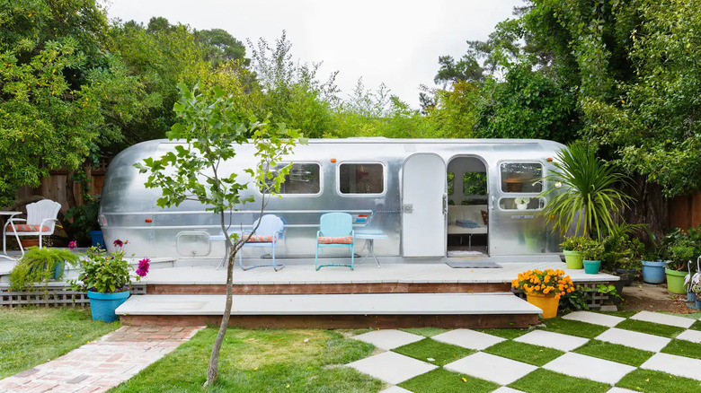 Exterior of Airstream Airbnb