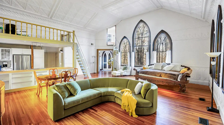 Interior of Airbnb church