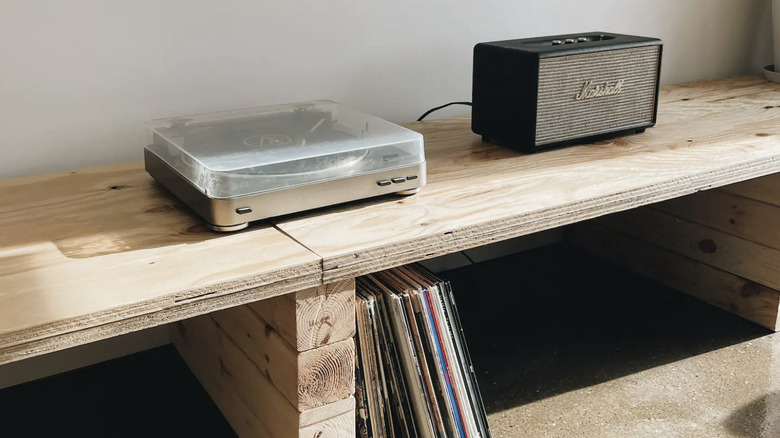 record player and speaker