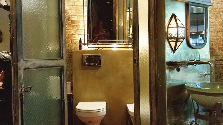 Private toilet room in loft