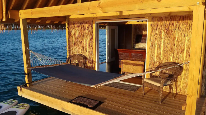 Patio on tiki hut