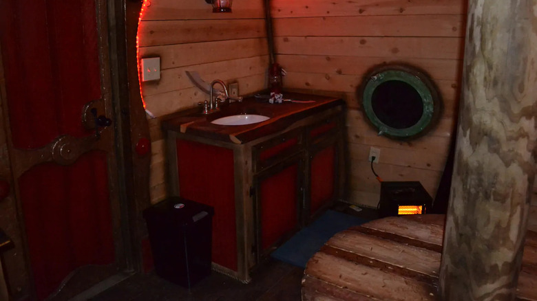 Airbnb pirate ship bathroom sink