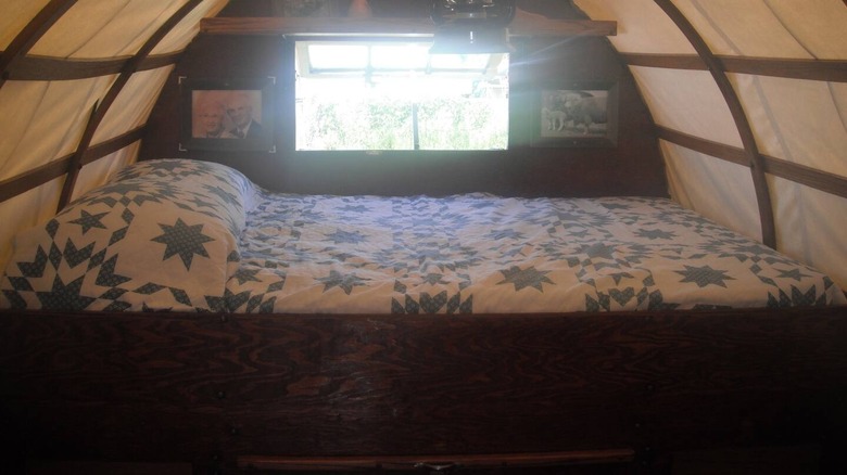 Bed inside wagon