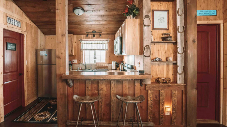 inside the saloon on Airbnb