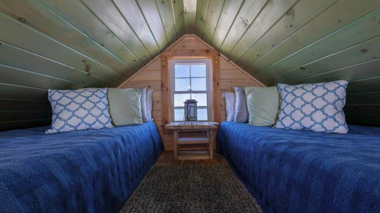 Cozy lofted bedroom