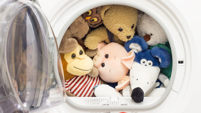 Washing machine with toys