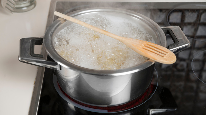 Pot of water boiling