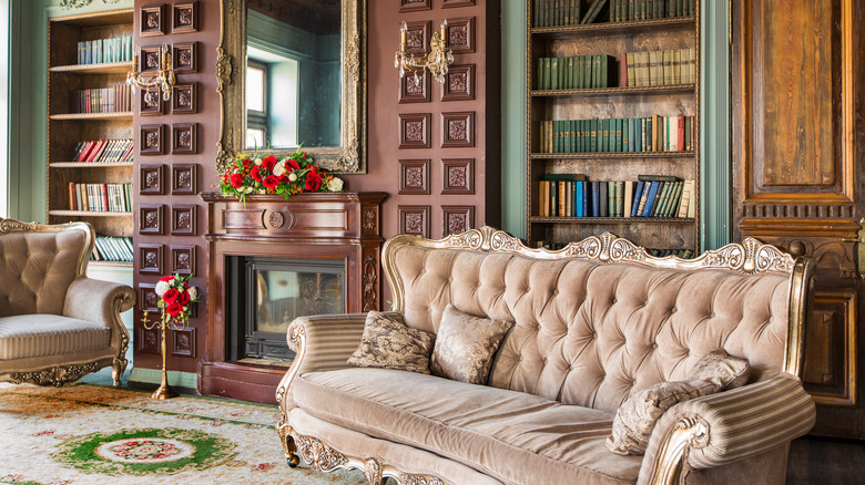 Victorian home library