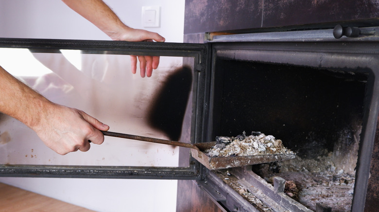 removing fireplace ash