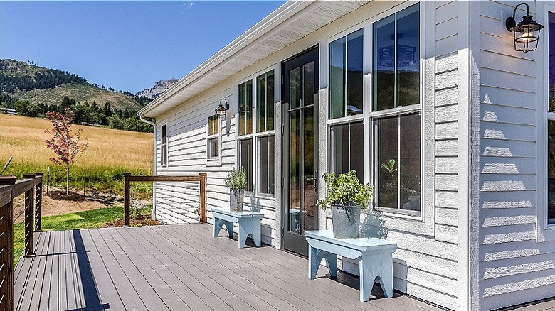 Home with fiber cement siding