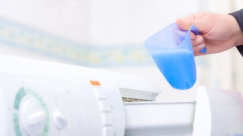 Pouring fabric softener